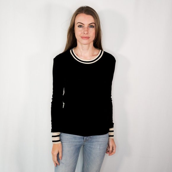 Viktoria + Woods Sweaters - VIKTORIA + WOODS Magento Crew Black Wool Sweater